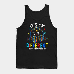 It'S Ok To Be Different Cool Autism Awareness Gamer Men Kids Tank Top